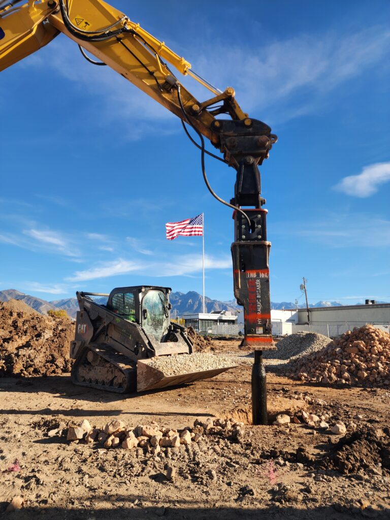 SFS crew operating foundation drilling equipment